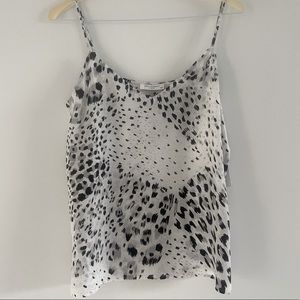 Equipment Silk Layla Camisole White Animal Print